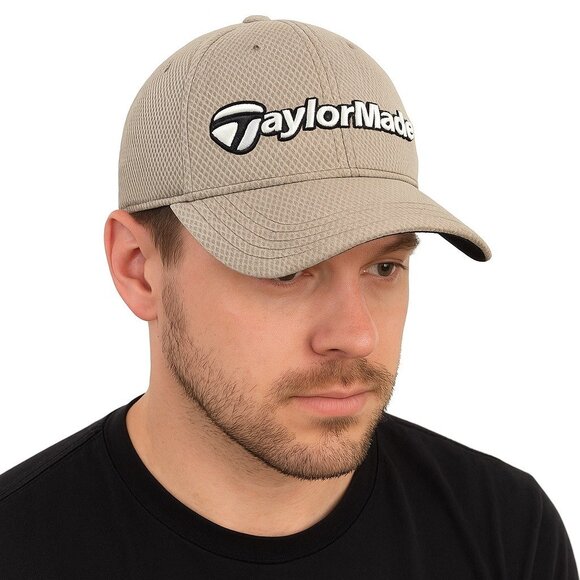 TaylorMade tmax Gear A-Flex Tan Mesh Golf Hat S/M - Picture 10 of 10